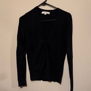 LOFT Classic Black Knit Cardigan